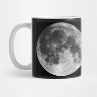Full moon isolated on black night sky background Mug